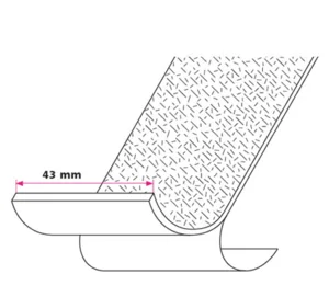 43 mm.