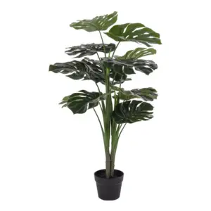 Kunstig Monstera plante, 90 cm.