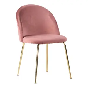 Geneve rosa velour Spisebordsstol
