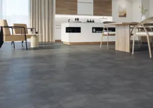 BiClick vinyl klikgulv - Kassel mørk beton flise 