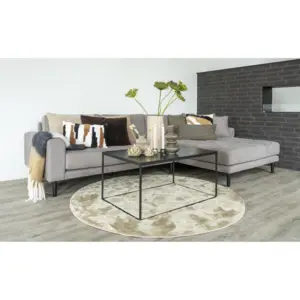 Lido Lounge Sofa - Sofa højrevendt i stone med fire puder