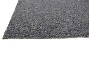 Fletco Strong gråt gulvtæppe, skumbagside - REST 130X400 CM.