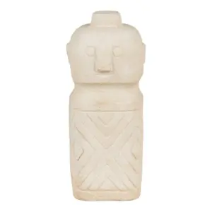Beige dekoration i cement, 15 cm.