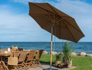 Austin Parasol, Sandfarvet med tilt - UDSOLGT TIL UGE 1.