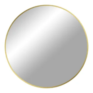 Madrid spejl, Aluminiums ramme i messing look Ø80 cm.