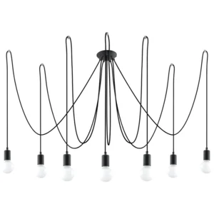 Lysekrone EDISON 7 sort