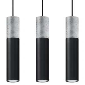 Hængende lampe BORGIO 3L sort