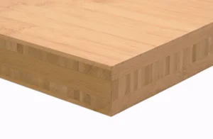 40 mm bambusplade - Plain pressed, Ecru 122x244 cm.