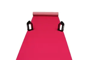 Pink Løber i nålefilt - 1 meter bredde - REST 200X100 CM.