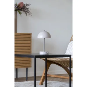 Holt LED Bordlampe, sand/stål genopladelig