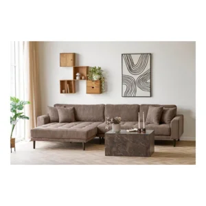 Lido Lounge Sofa, venstrevendt i brun fløjl