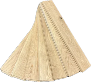 Sildebensparket i massiv Egetræ - 16/22x70x420 mm.