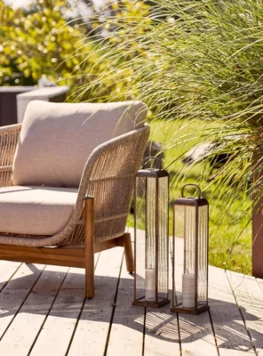 Herslev Lanterne i antik messing look - 49 cm høj