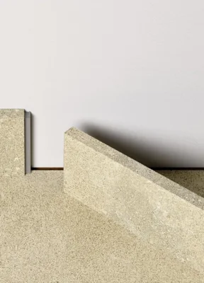 Vinyl fodpanel til Isefjord - Medium, Beige Gritty Stone, INGEN RETURRET!