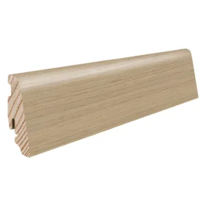 Fodpanel til trægulv, Eg Lyse Hvid børstet, 19x58 mm. Oliebehandlet