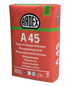 Ardex A45, Gulv & Vægspartelmasse 20 kg. 