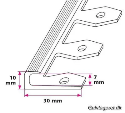 7 mm. Flexafslutning med lomme - midthullet 