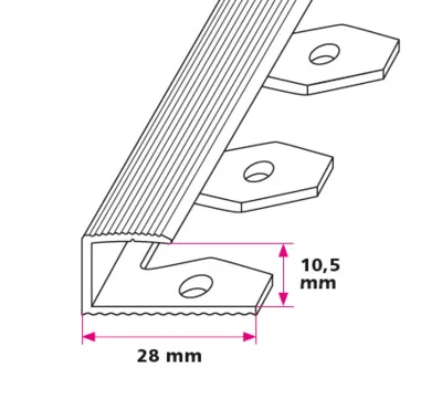 11 mm. Flexafslutning med lomme - midthullet 