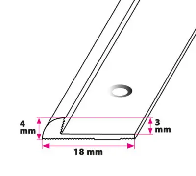 Trappeafslutning til 3 mm. linoleum - midthullet 