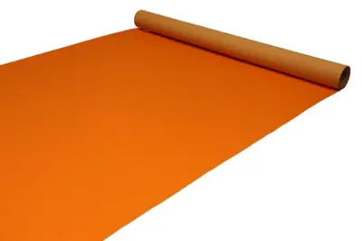 Messetæppe - Orange Løber i nålefilt 