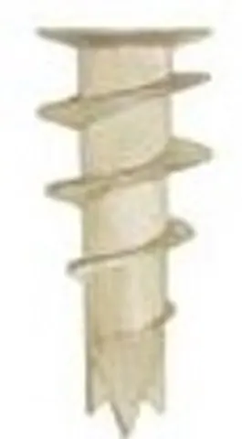 Gips Plugs Hvid plast - 100 stk.