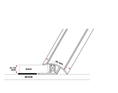 Multi Flex afslutningsprofil 13-19 mm.