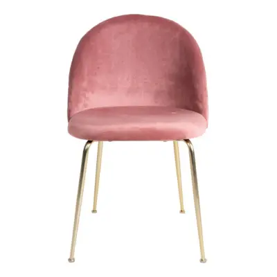 Geneve rosa velour Spisebordsstol