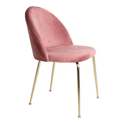 Geneve rosa velour Spisebordsstol