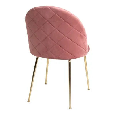 Geneve rosa velour Spisebordsstol
