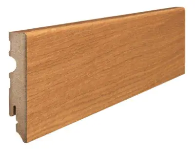 Fodpanel til trægulv, 15 x 80 mm. mat lak