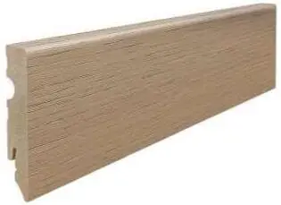 Fodpanel til trægulv, 15 x 80 mm. mat lak