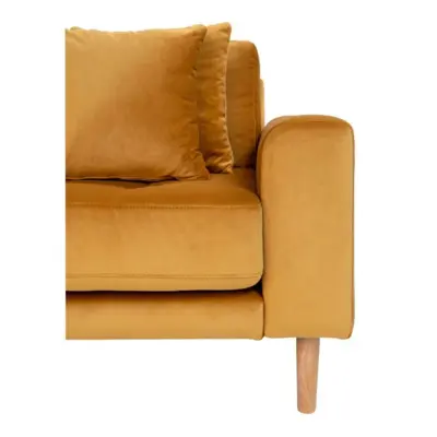Lido Lounge Sofa - venstrevendt i sennepsgul velour