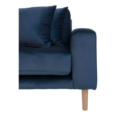 Lido Lounge Sofa - venstrevendt i mørkeblåt velour - UDSOLGT TIL UGE 33