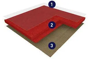DLW Marmorette linoleum, Terracotta 