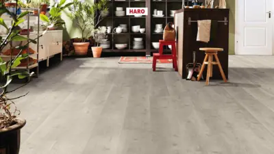 Haro laminatgulv, Gran Via - Eg Bergamo, Sølvgrå - RESTSALG