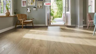 Haro laminatgulv Aqua - Plankegulv, Eg Eleganza natur