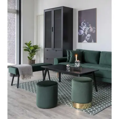 Lido 2,5 Personers Sofa - Sofa i mørkeblåt velour