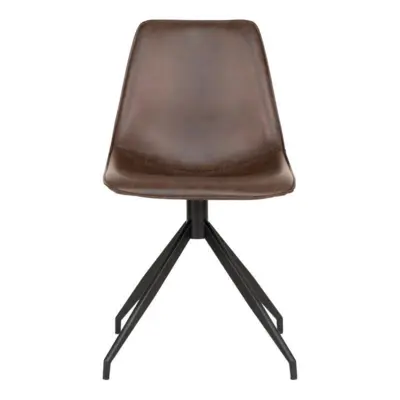 Monaco Dining Chair w. Swivel, brun