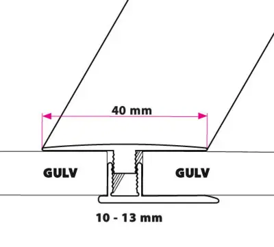 40 mm Multi Flad Dilatation glat LAV/STOR 10-13 mm.