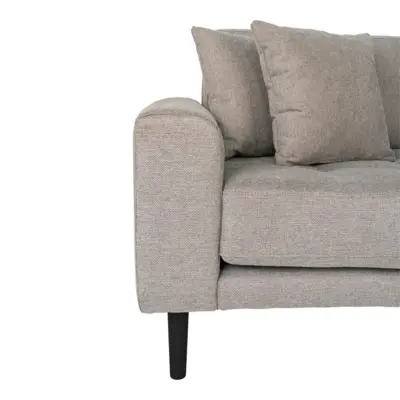 Lido Lounge Sofa - Sofa højrevendt i stone med fire puder