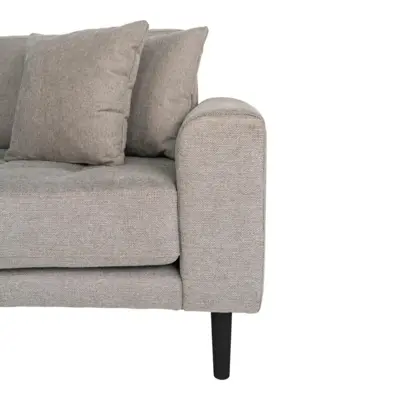 Lido Lounge Sofa - Sofa venstrevendt i stone med fire puder