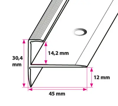 Trappeafslutning, 14,2 mm. midthullet 