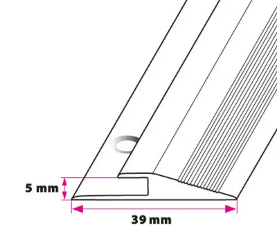 Rampeprofil, 39 mm. m/huller 