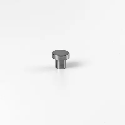 Knop greb - rustfri stål look Ø24 mm.