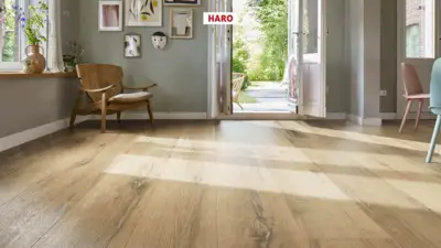 Haro laminatgulv Aqua - Plankegulv, Eg Metallic natur