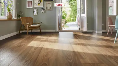 Haro laminatgulv Aqua - Plankegulv, Valnød Vario