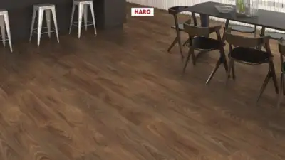 Haro laminatgulv Aqua - Plankegulv, Valnød Vario