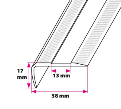 38x17 mm. Trappeforkant - u/huller 