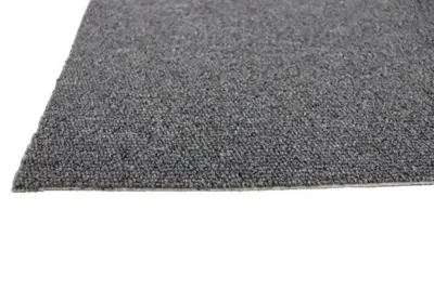 Fletco Strong gråt gulvtæppe, skumbagside - REST 130X400 CM.