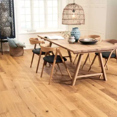 Timberman Plank, Eg Accent børstet hvid - REST 3 M2